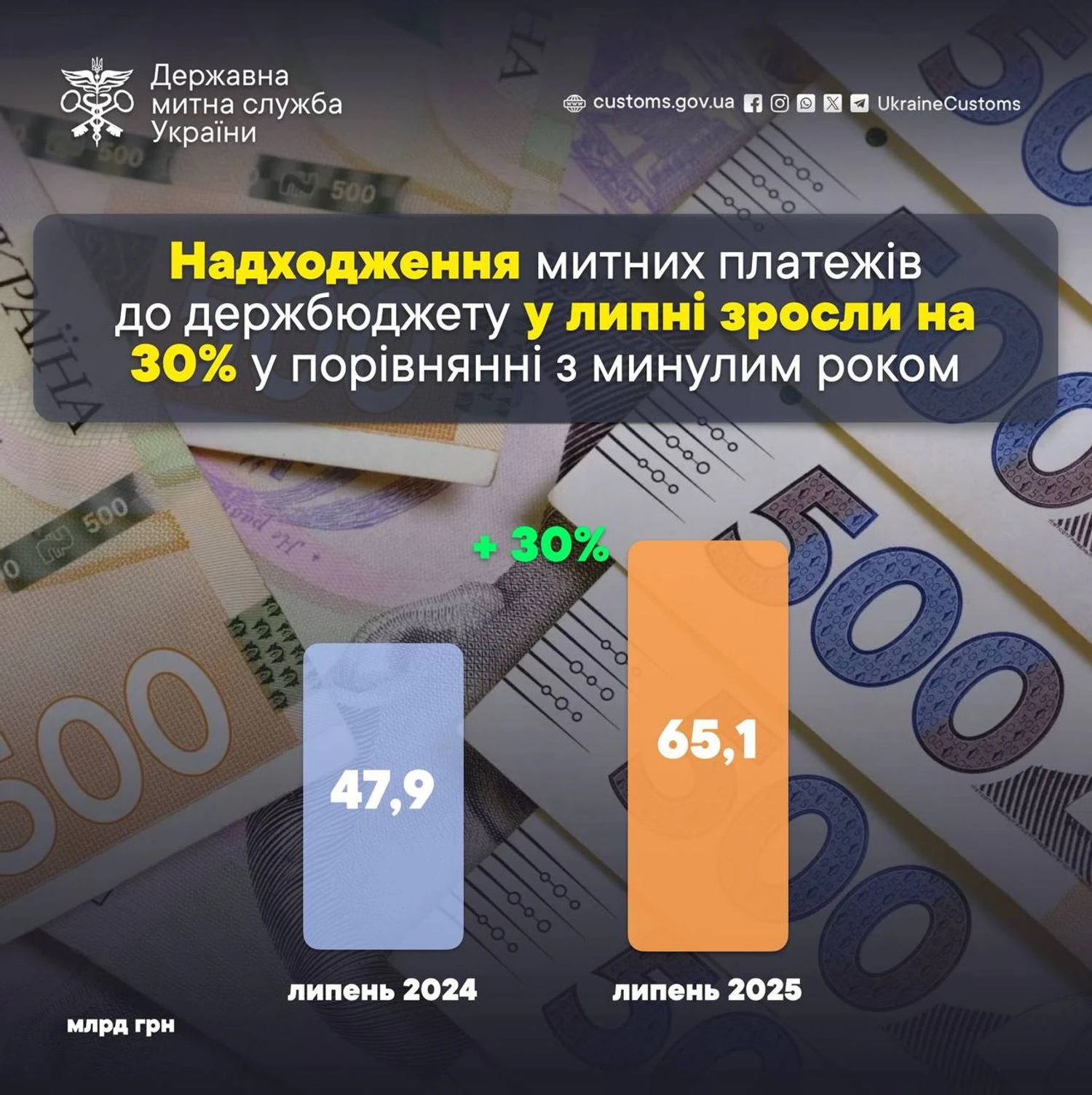 У липні зменшився імпорт електроенергії та акумуляторів – Держмитслужба