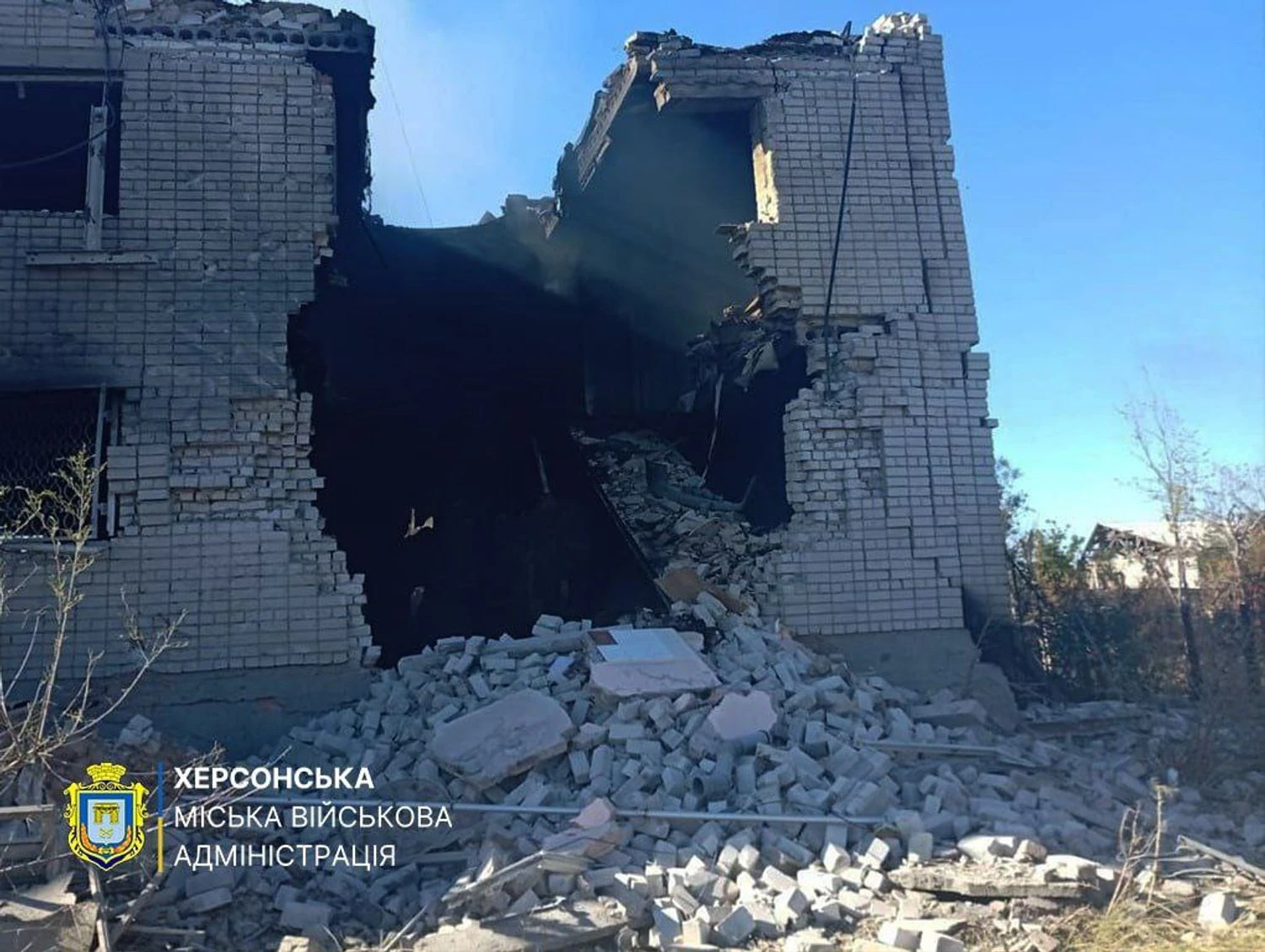 Окупанти зруйнували адміністративну будівлю на Херсонщині – МВА