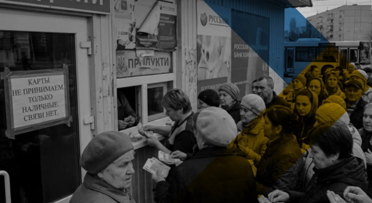 ЦНС: в окупованих Мелітополі та Бердянську колапс фінансової системи – безготівковий рорахунок заблоковано